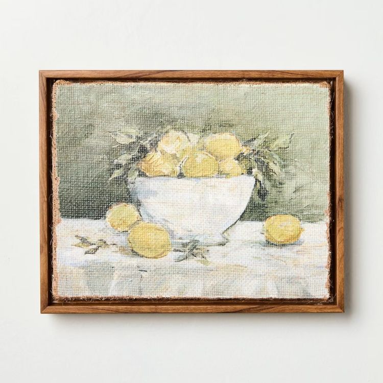 Lemon Bowl Still Life Wall Art