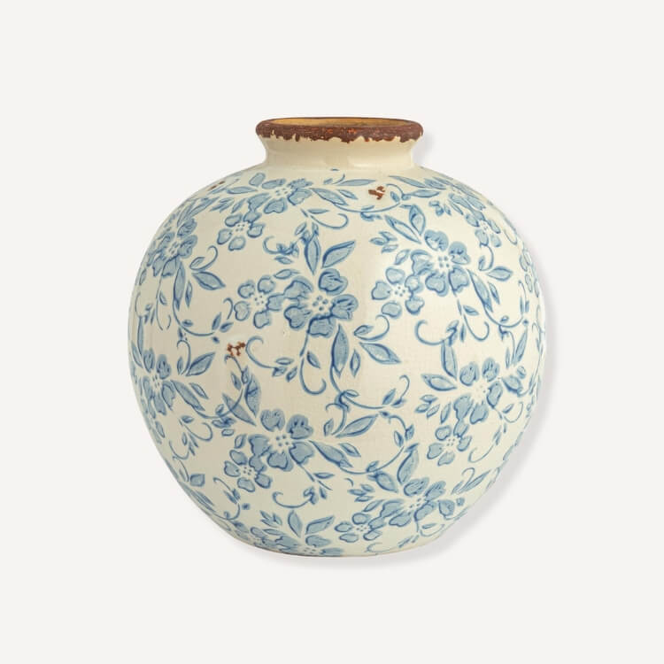 Terracotta Floral Vase