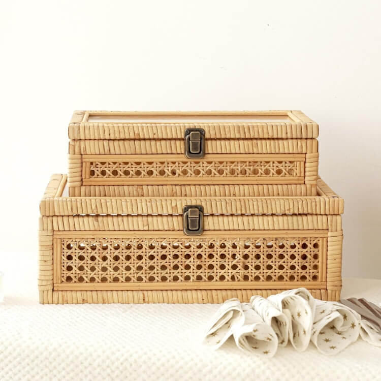 Rattan Stacking Boxes