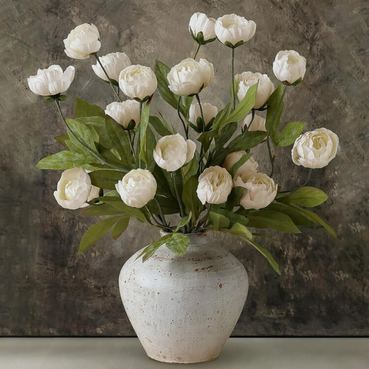 Faux Silk Peonies
