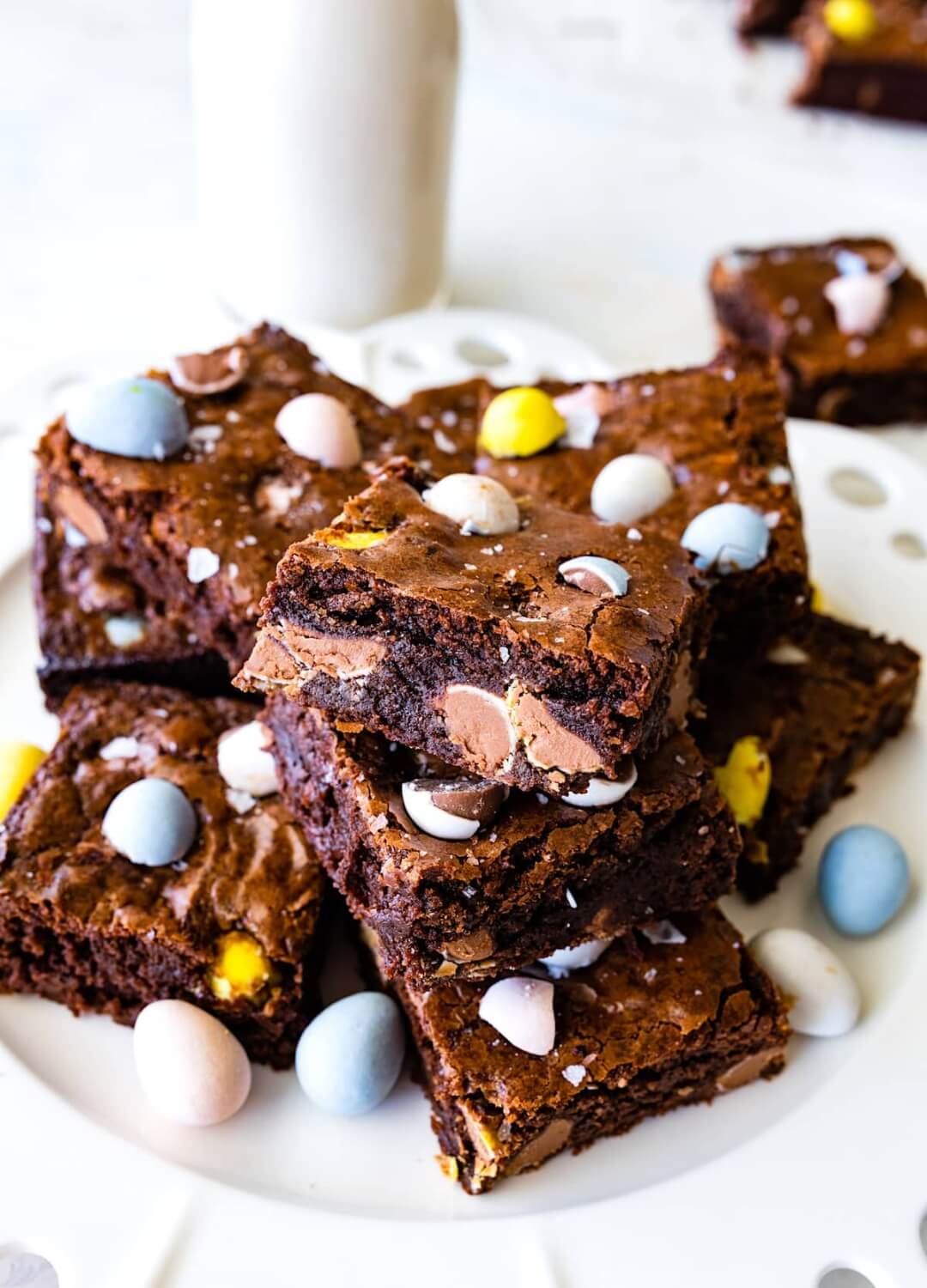 cadbury egg brownies spring dessert recipe