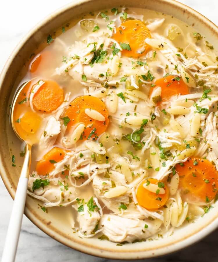 lemon chicken orzo soup