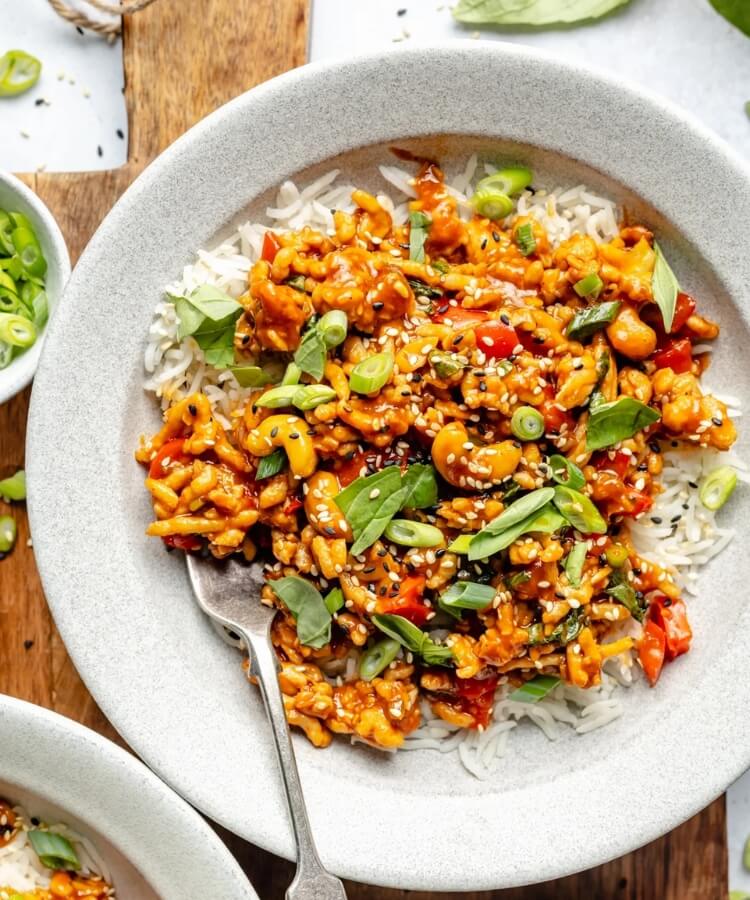 Gochujang Basil Chicken Bowls