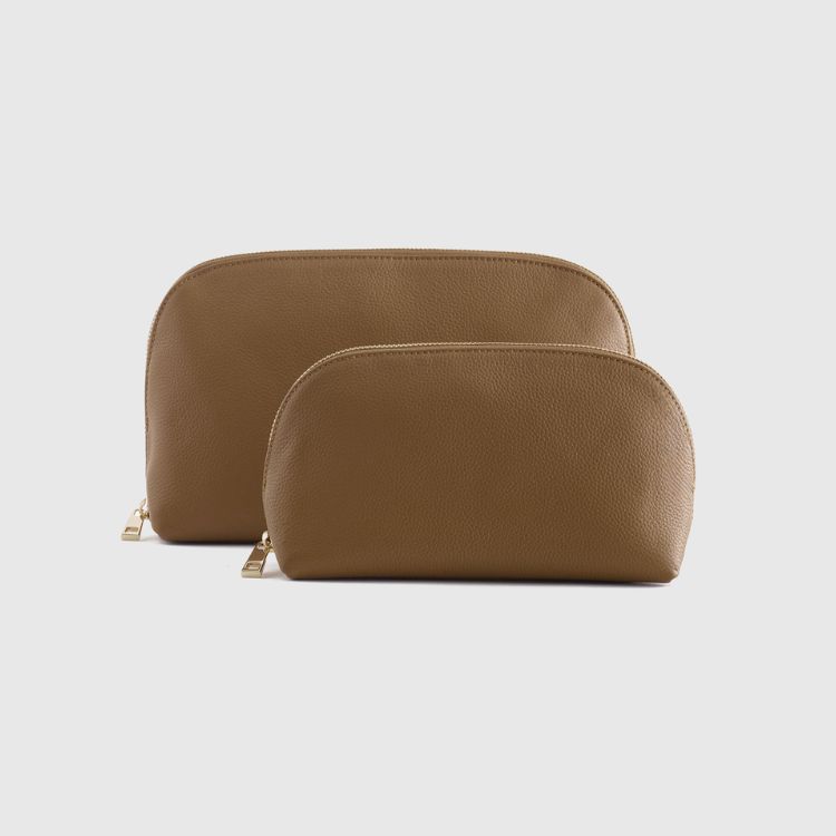 Italian Leather Pouch Travel Set