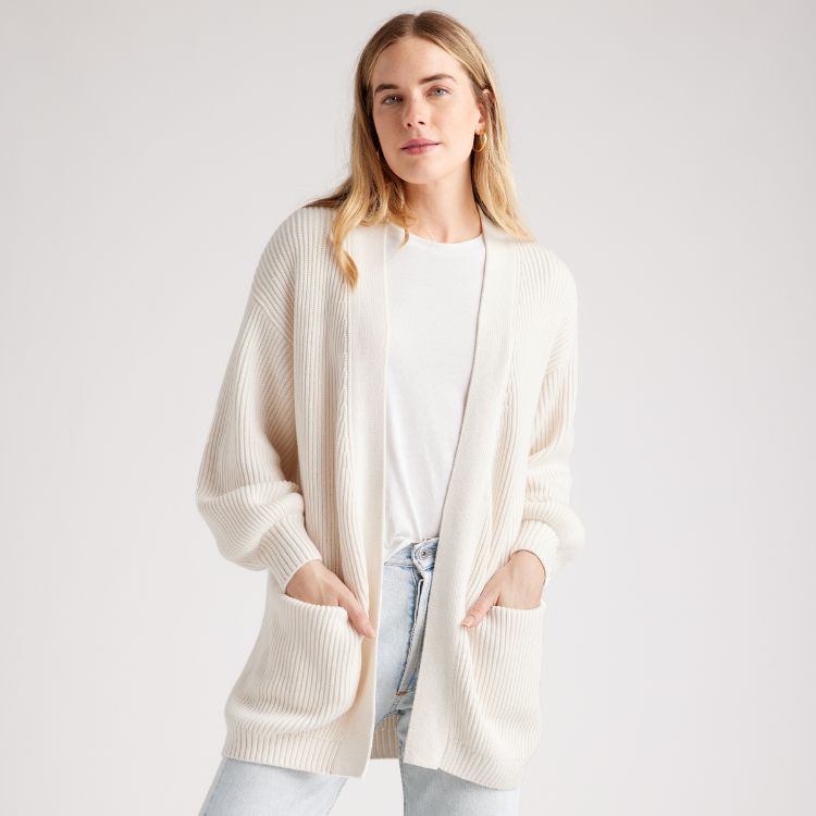 100% Organic Cotton Oversized Cardigan