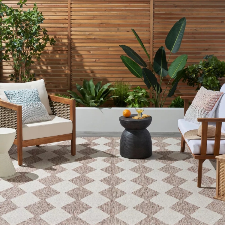 Diamond Check Indoor/Outdoor Rug