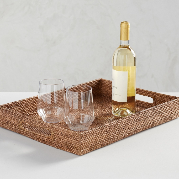 Handwoven Rattan Serving Tray