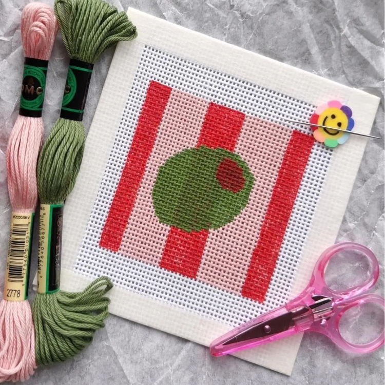 Olive Beginner Needlepoint Kit
