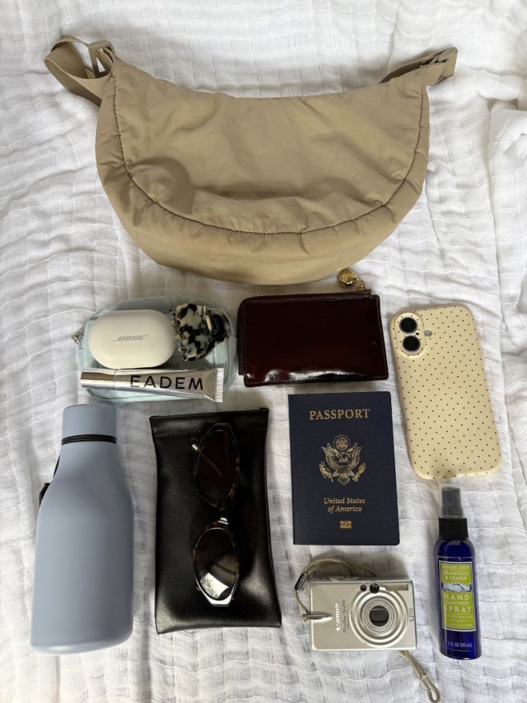 best travel purse nylon crescent