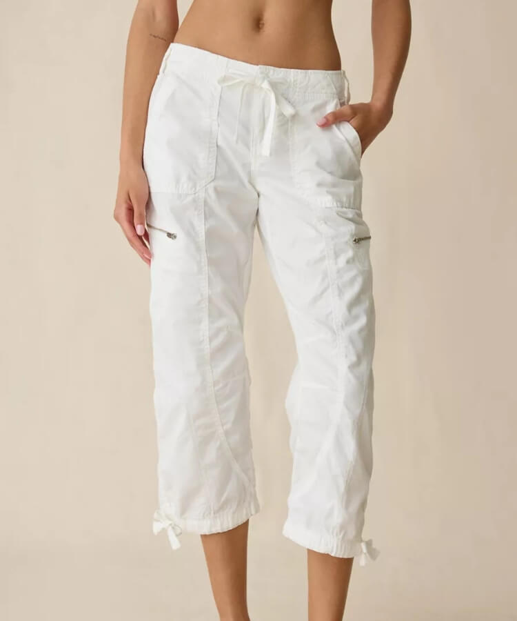 Crop Cotton Utility Pants