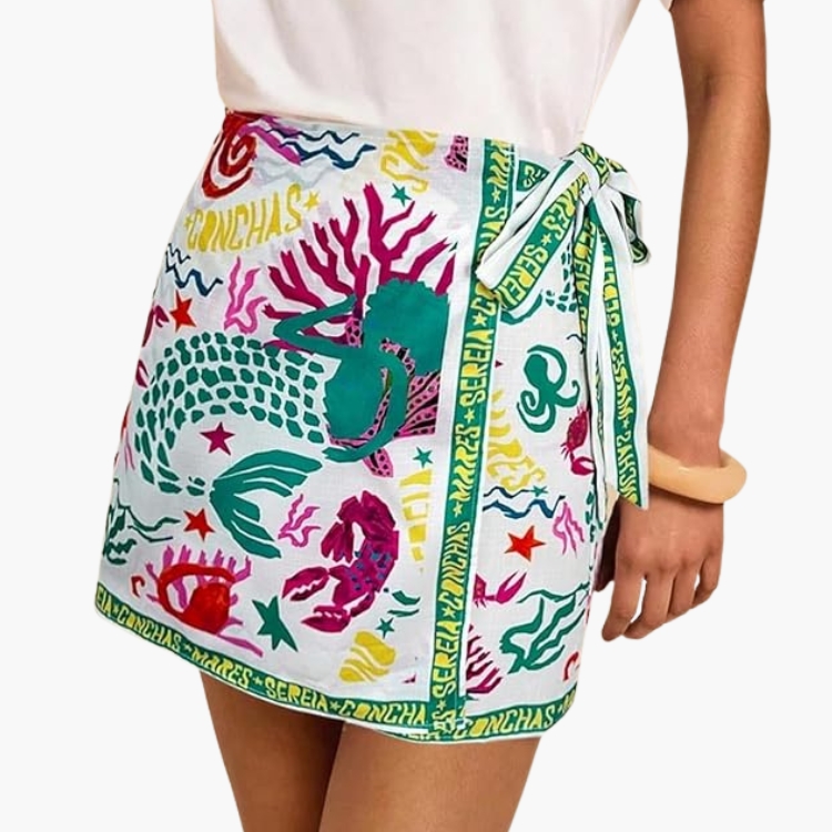 Floral Wrap Skirt