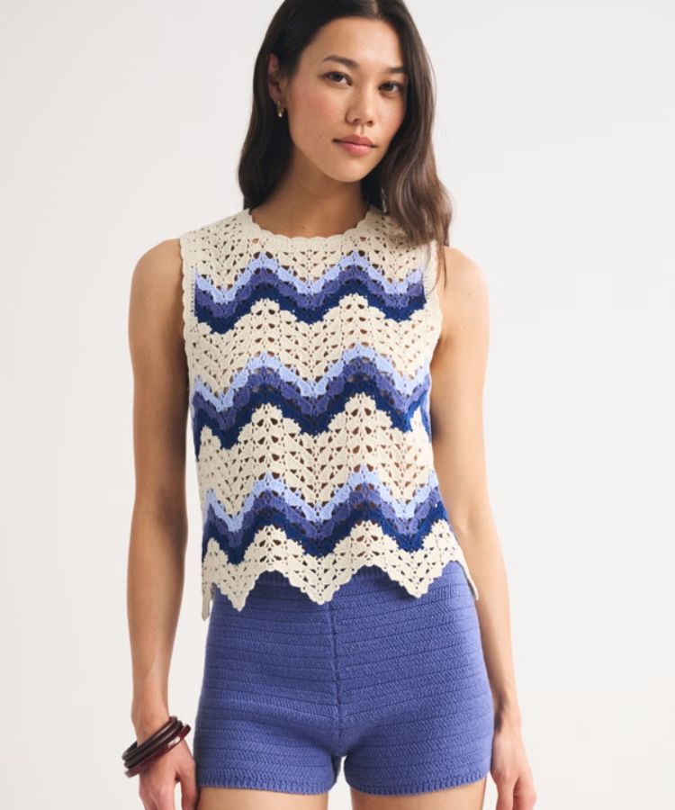 Crochet-Style Shell Top