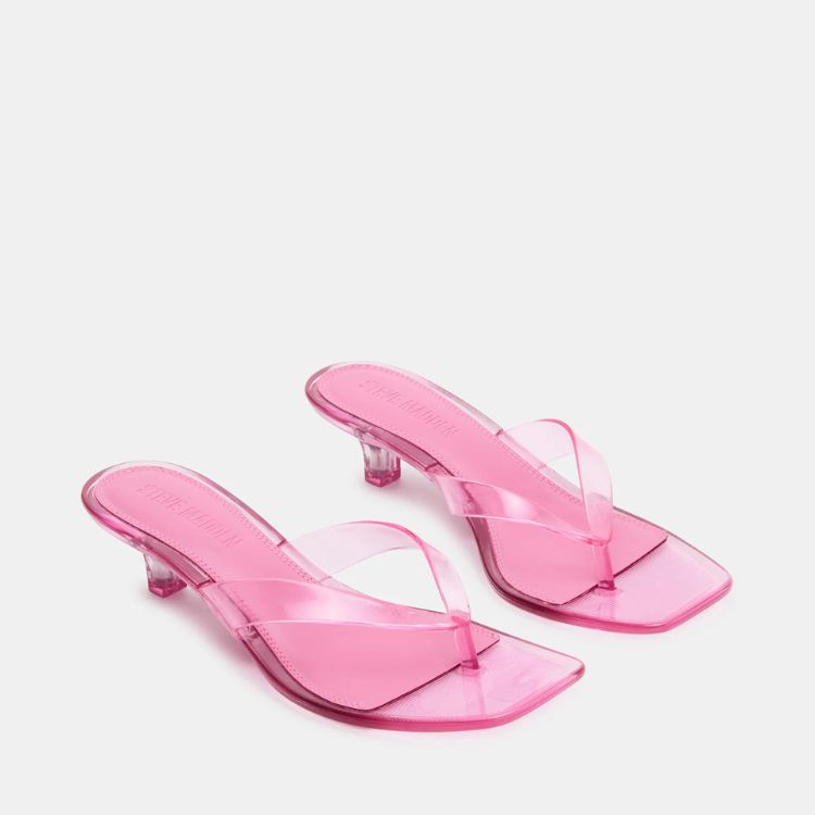 Jelly Pink Thong Kitten Heel
