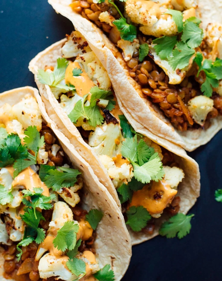 plant forward recipes cauliflower tacos