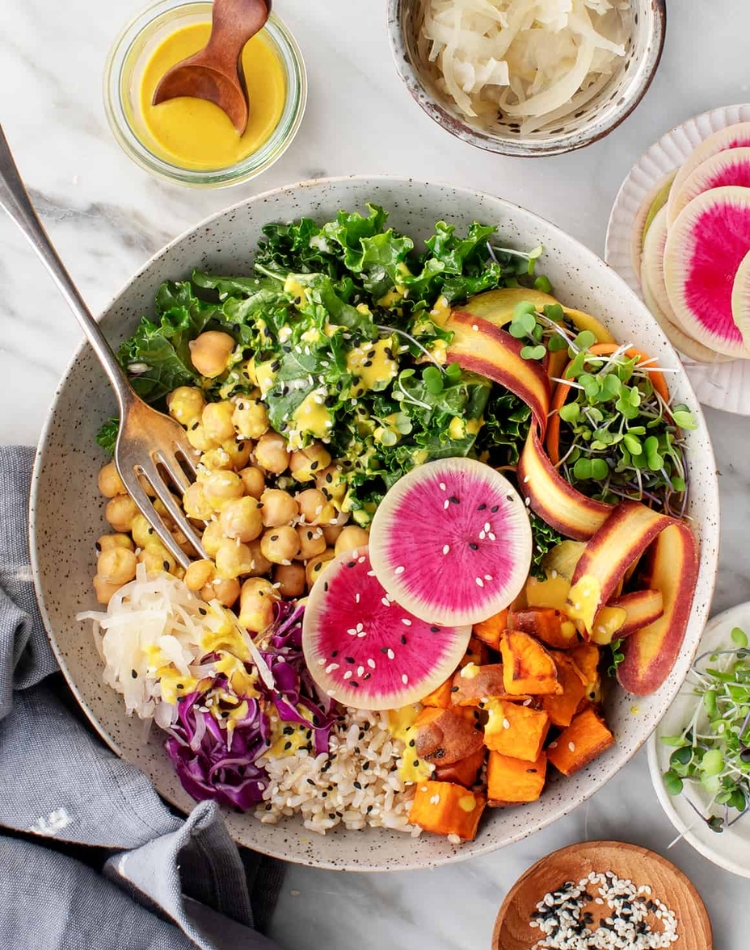 plant forward recipes buddha bowl