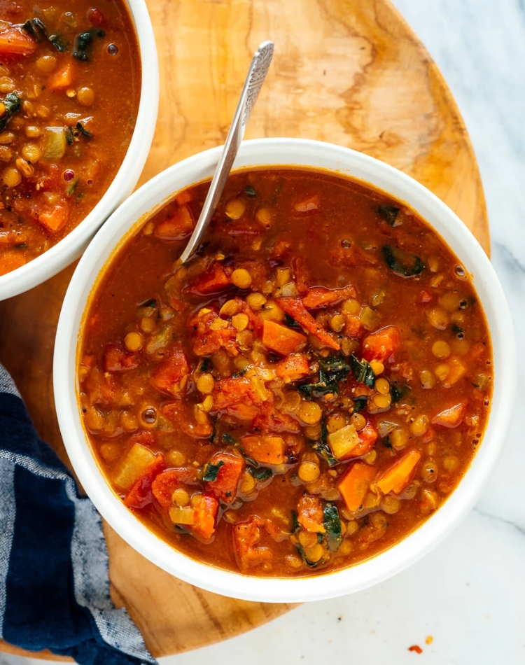 plant forward recipes lentil soup