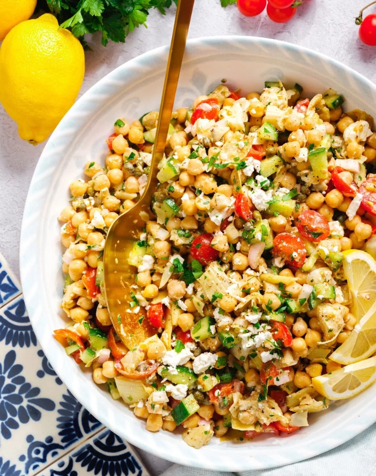 plant forward recipes chickpea salad