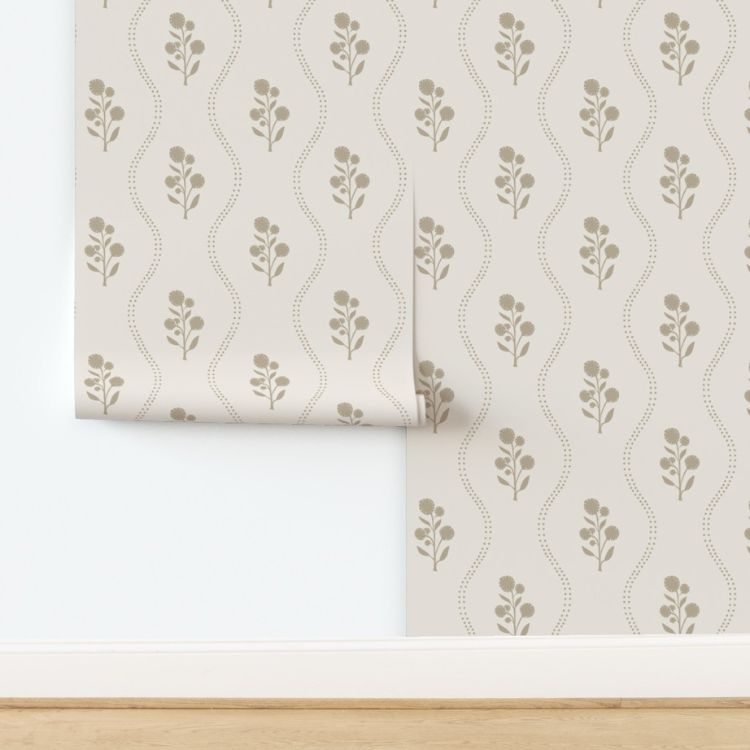 Wildflower Stripe Wallpaper