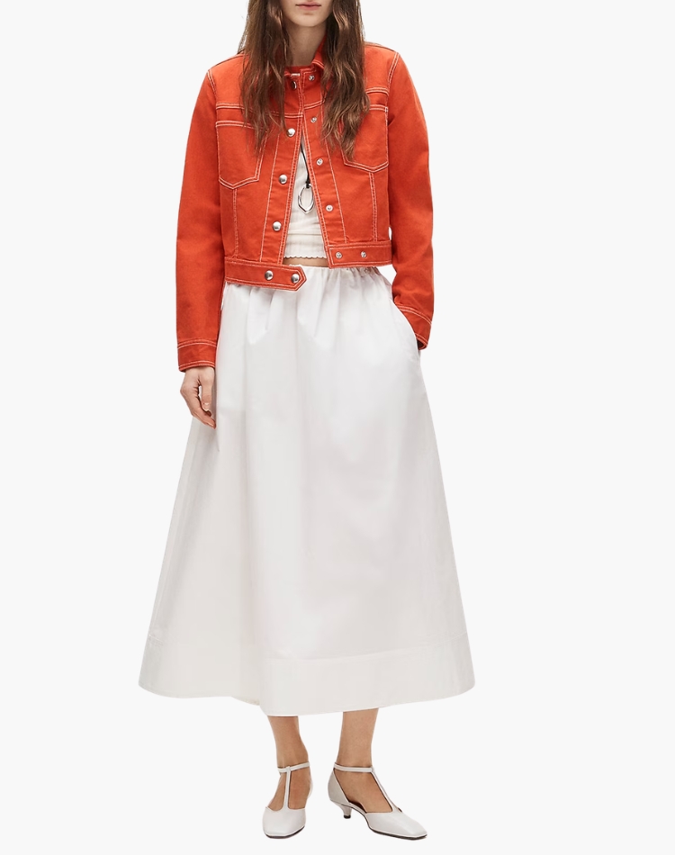 Pull-On Midi Skirt