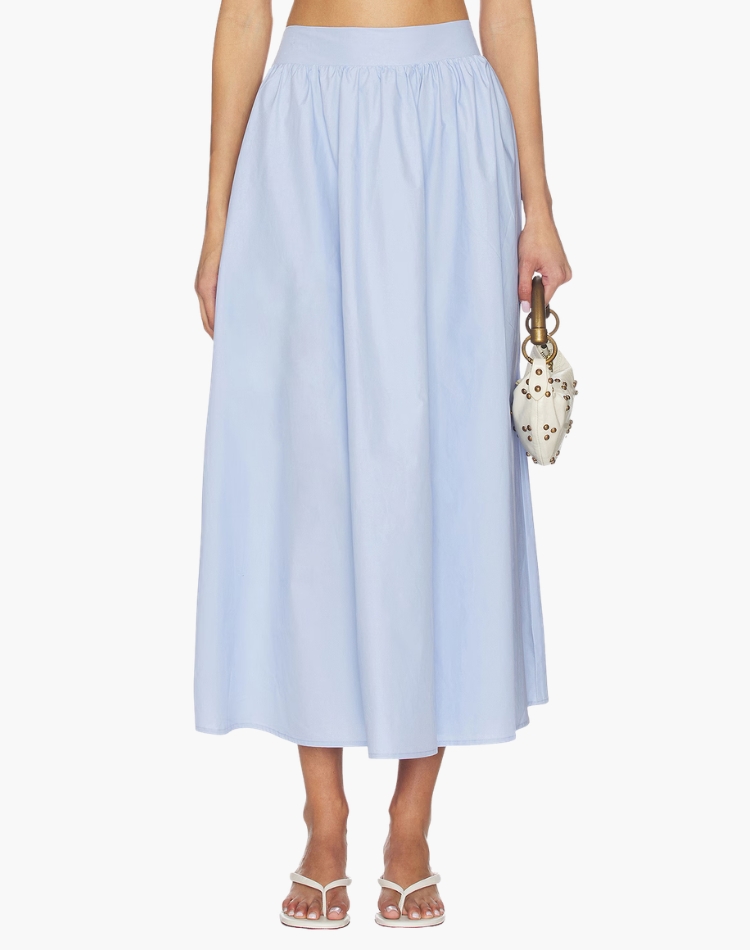Poplin Midi Skirt