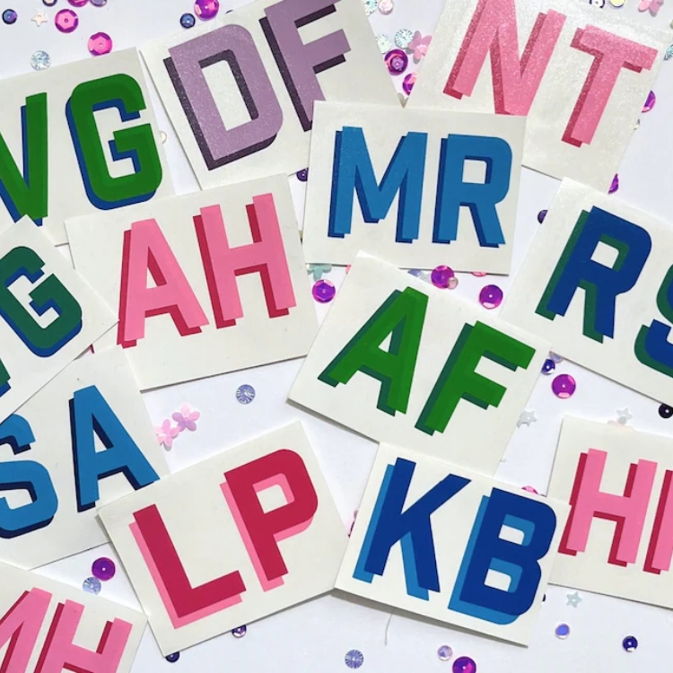 Shadow Monogram Vinyl Stickers