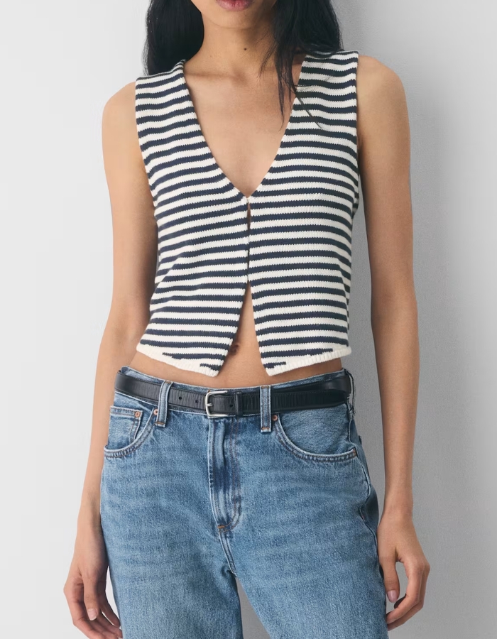 Cotton Charm Basque Sweater Vest