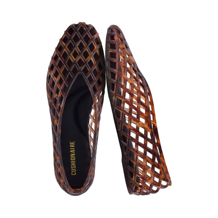 Tortoiseshell Jelly Lattice Ballet Flats