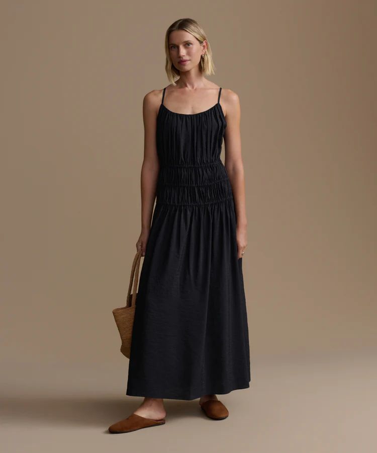 Gathered Waist Maxi Dress