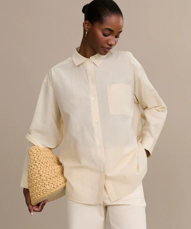 Textured Cotton Button-Down
