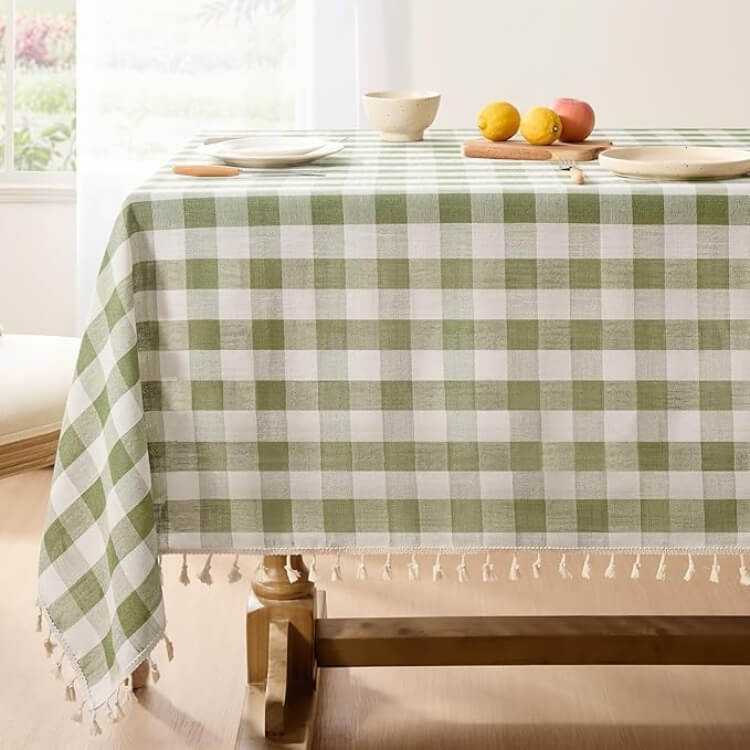 Outdoor Checkered Tablecloth