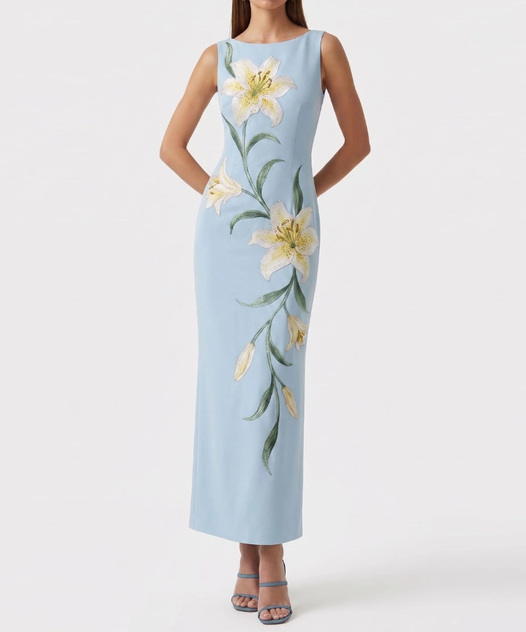 Lily Floral Print Maxi Dress
