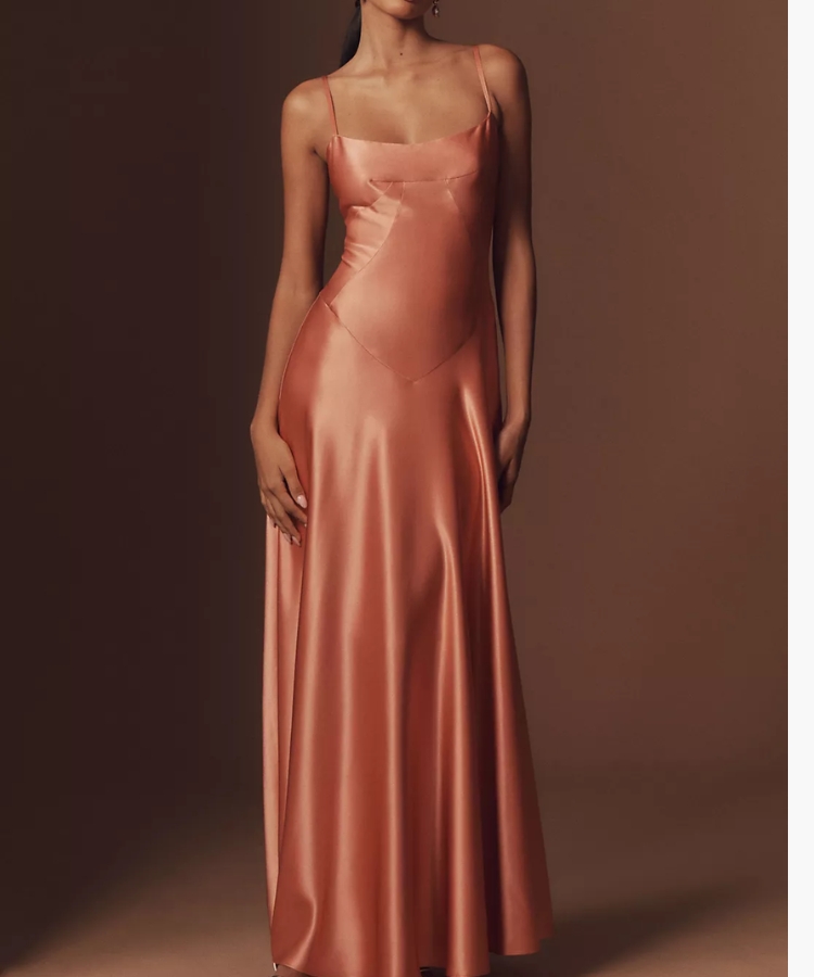 Emmy Satin Corset Maxi Dress