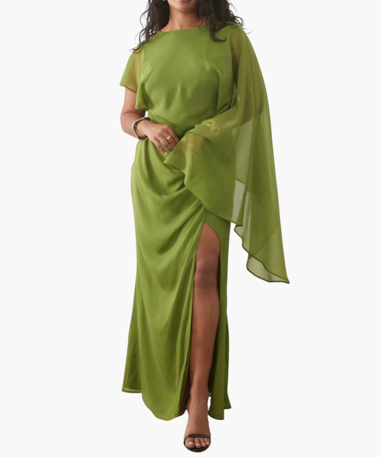 Curve Cape Sleeve Dress