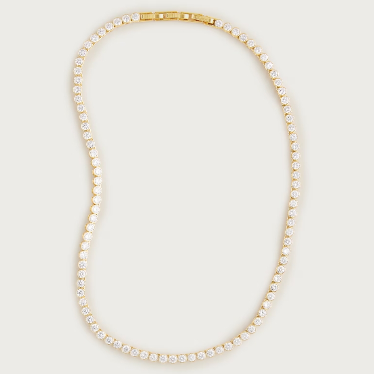 Bezel-Set Tennis Necklace