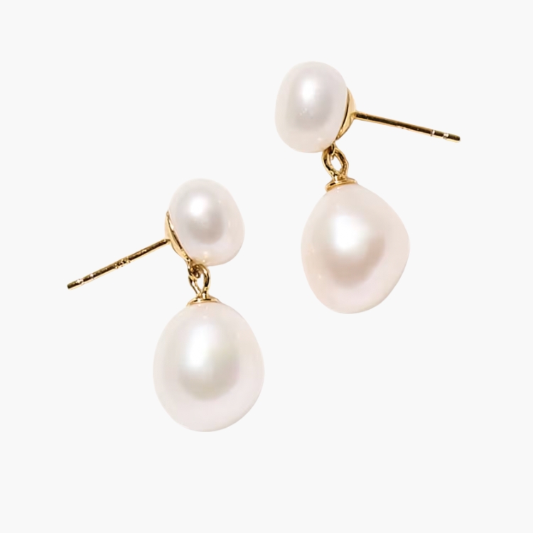 Freshwater Baroque Pearl Drop Earrings
