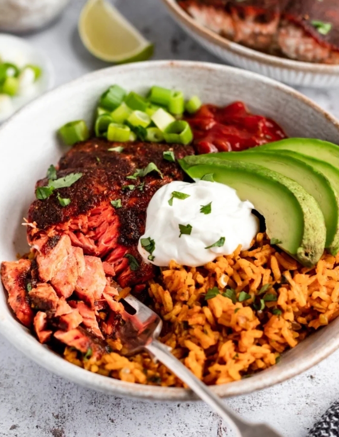 rice bowl recipes salmon avocado