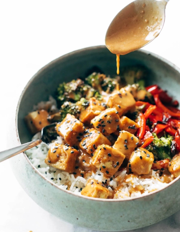rice bowl recipes peanut tofu