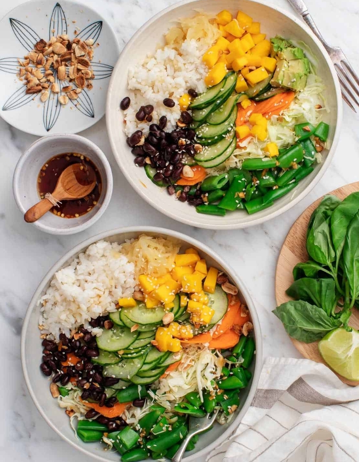 rice bowl recipes mango cucumber