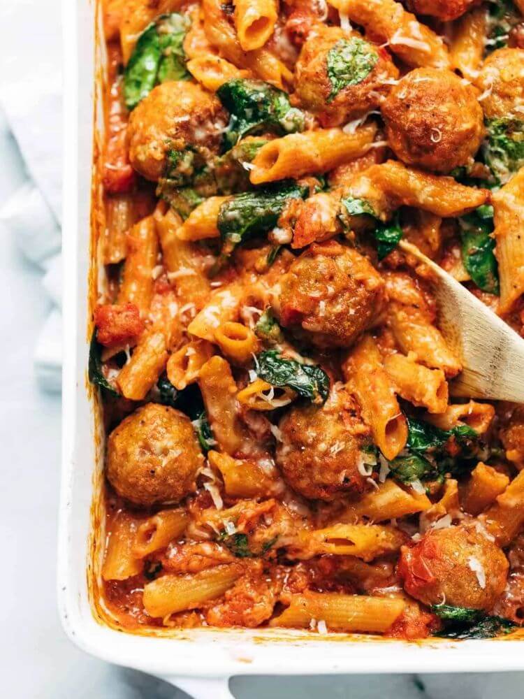 meatball penne pasta bake recipe