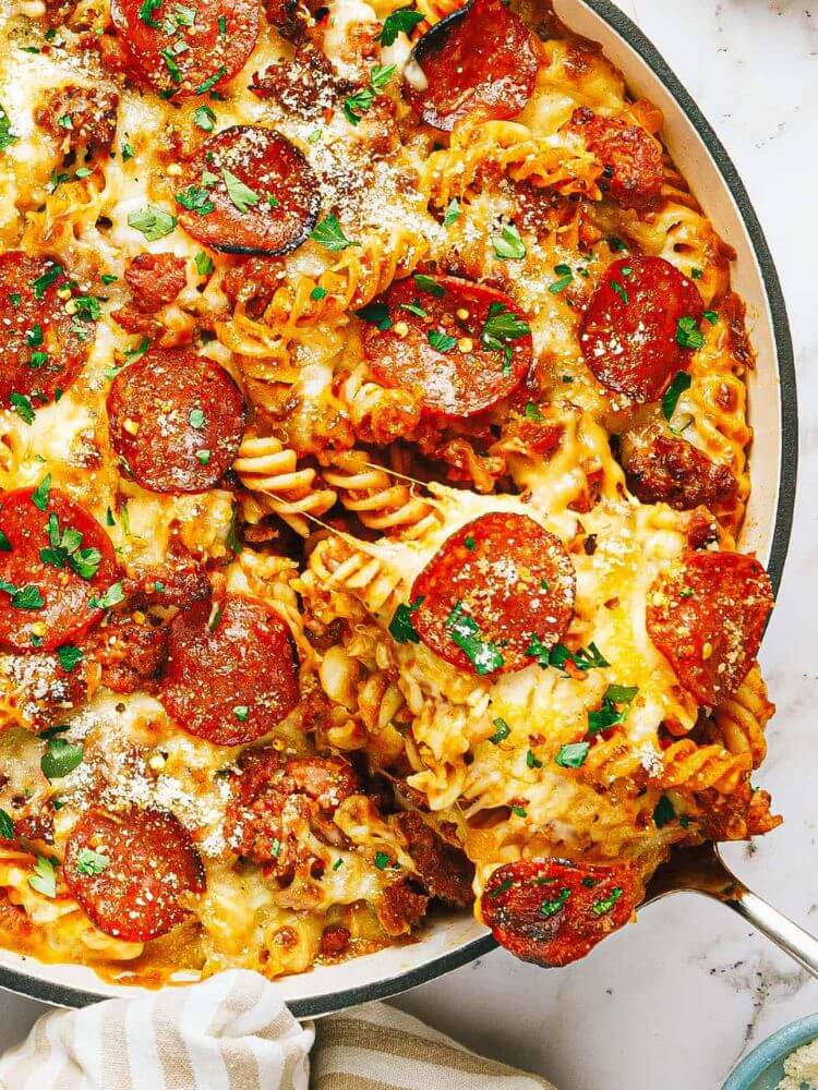 pizza pasta bake recipe