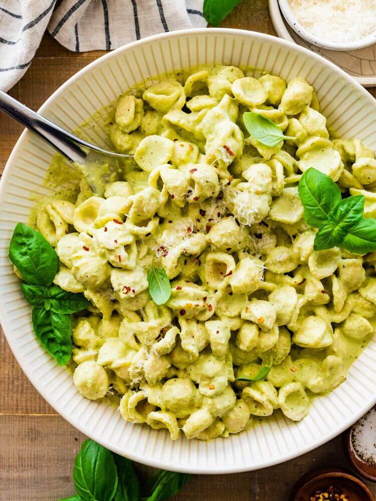 cottage cheese pesto pasta recipe