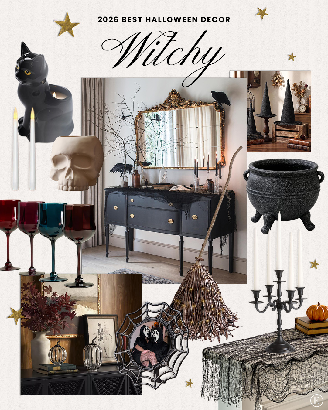 witchy halloween decor