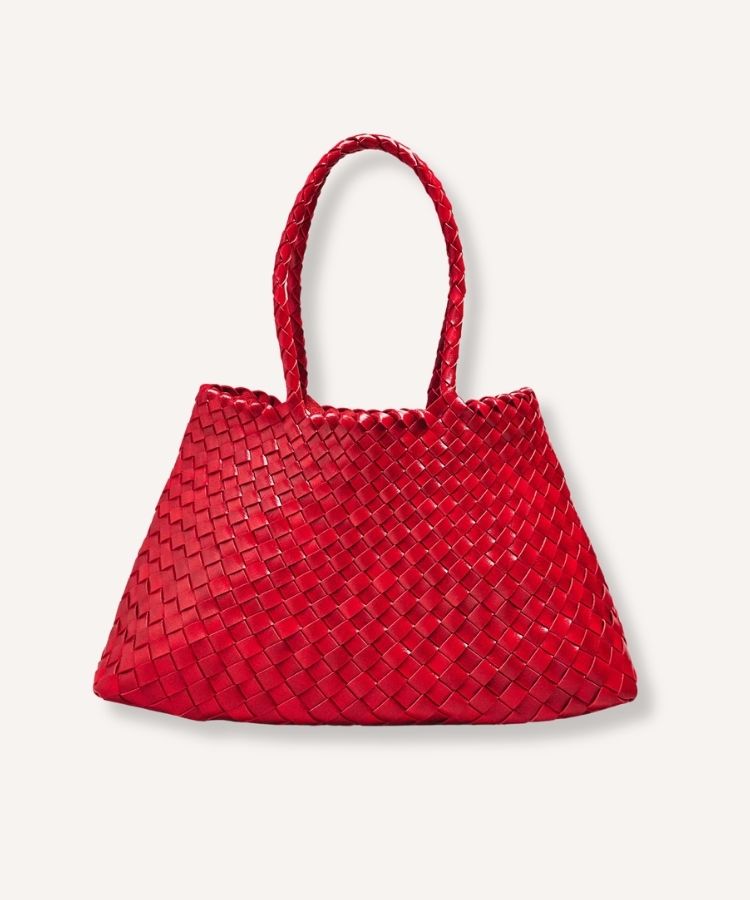 Large Woven Satchel Bag