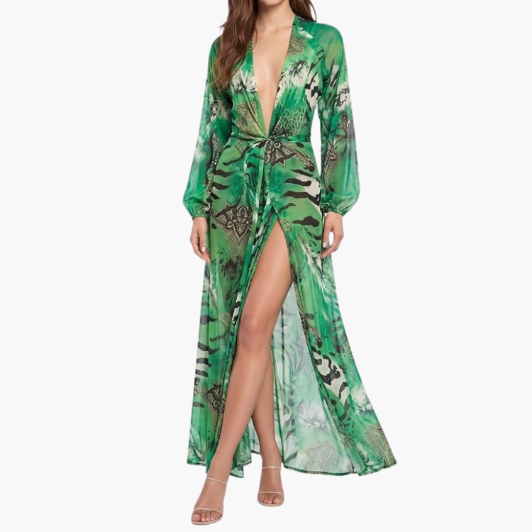 Leopard Tropical Print Dress