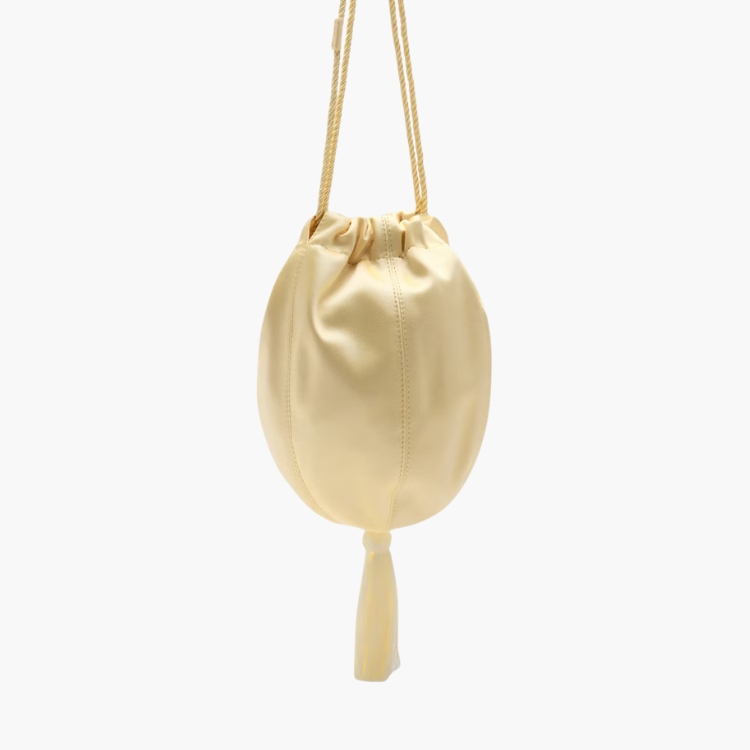 Satin Clutch Bag With Tassels