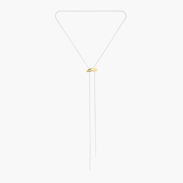 Lauren Two-Tone Lariat Necklace