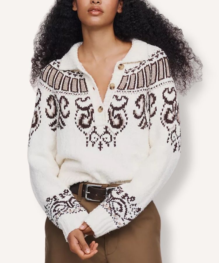Fair Isle Henley Sweater