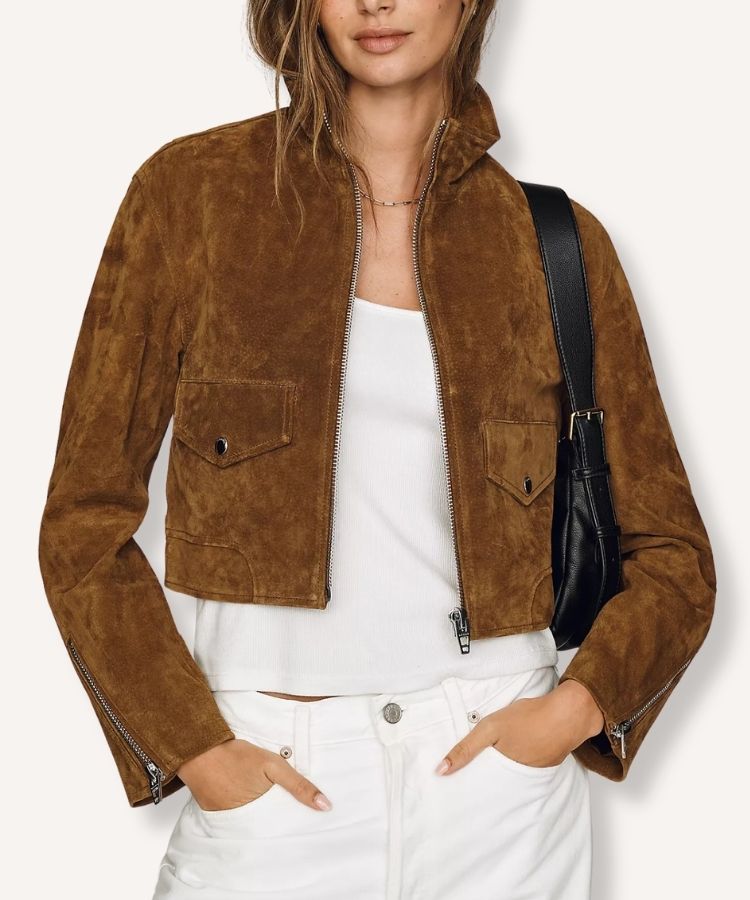 Suede Cropped Jacket