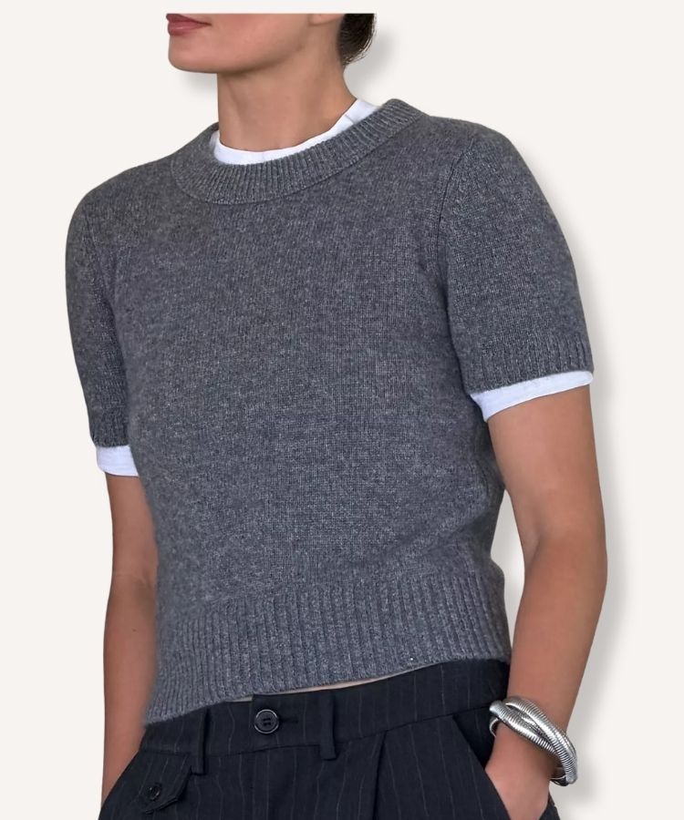 Cashmere Short Sleeve Sweater