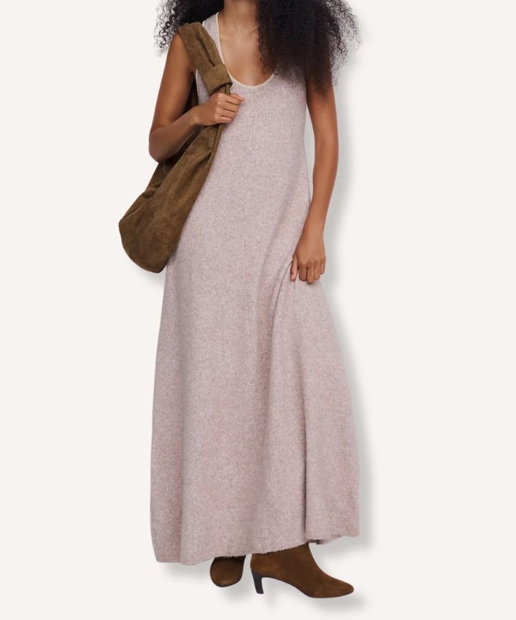 Sleeveless Sweater Midi Dress